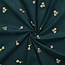 Babyrib embroidery flowers dark green