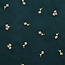 Babyrib embroidery flowers dark green