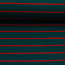Tricot oeko-tex - horizontal breton stripes - green/red