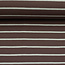Tricot oeko-tex - horizontal breton stripes - mauve/white