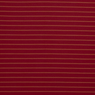 Tricot  - horizontal breton stripes - red/orange