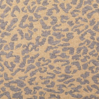 Heavy Knit Jacquard luipaard - grijs