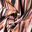 Viscose plissé abstract - roze ecru