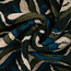 De Stoffenkamer Teddy jacquard retro flower petrol