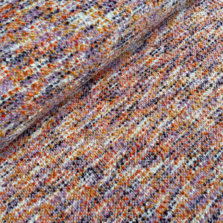 Knit strepen - roze/oranje