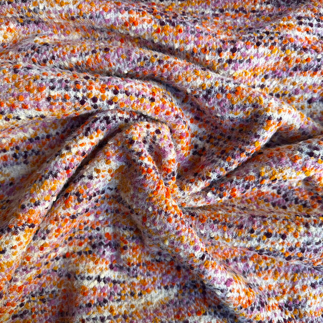 Knit strepen - roze/oranje