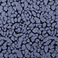 De Stoffenkamer Teddy Jacquard Luipaard - Indigo