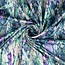 Viscose satijn bladeren - blauw/lila