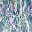 Viscose satijn bladeren - blauw/lila