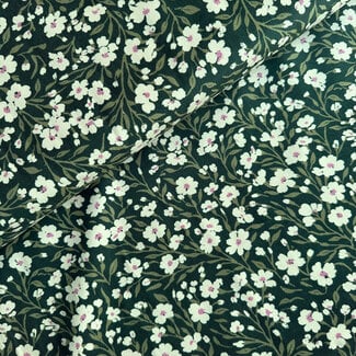 Babyrib flowers - creme/green