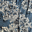 Viscose twill sketch flowers - grey blue