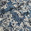 Viscose twill sketch flowers - grey blue