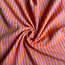De Stoffenkamer Double Gauze cotton Tetra - double stripes peche/tangerine