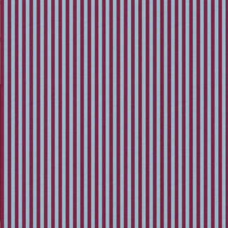 De Stoffenkamer Cotton Poplin stripes - blue/bordeaux
