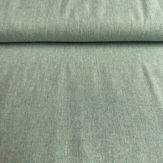 Recycled shirt cotton - chambray sea green