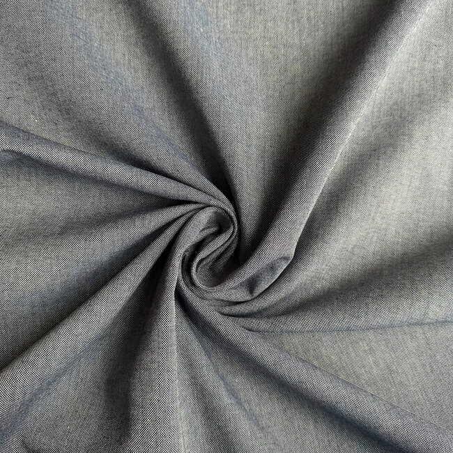 Recycled shirt cotton - chambray navy