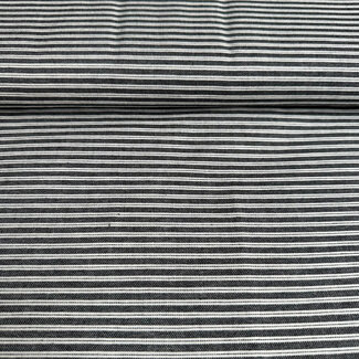 Recycled shirt cotton - stripe black