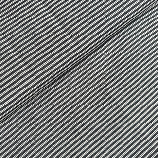 Recycled shirt cotton - stripe black