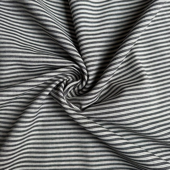 Recycled shirt cotton - stripe black