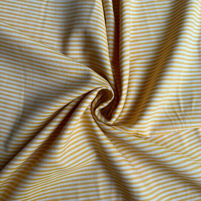 Recycled shirt cotton - stripe yellow