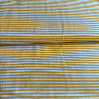 Recycled shirt cotton - stripe yellow