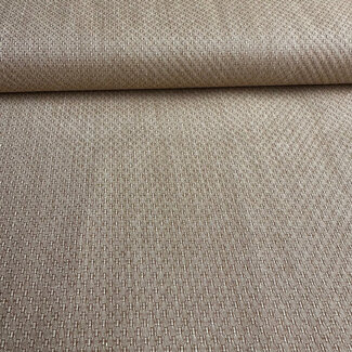 Recycled shirt cotton - panama weave brown