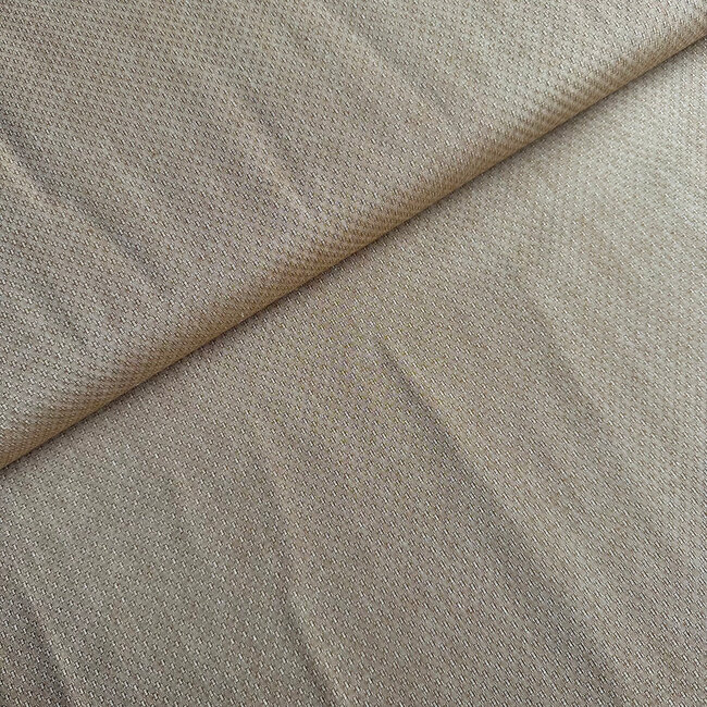 Recycled shirt cotton - panama weave brown