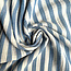 De Stoffenkamer Double Gauze Tetra  stripes - blue/white