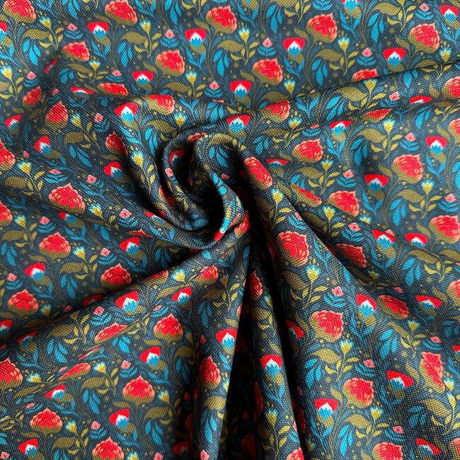 De Stoffenkamer Stevige katoen Canvas - forest berries dark
