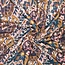 Viscose paisley - pink/petrol metallic