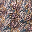Viscose paisley - pink/petrol metallic