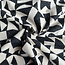 Kokka Echino Cotton linen Canvas - triangles black sand