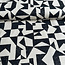 Kokka Echino Cotton linen Canvas - triangles black sand