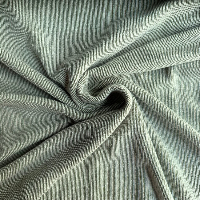 Light Cotton Knit - wit/groen