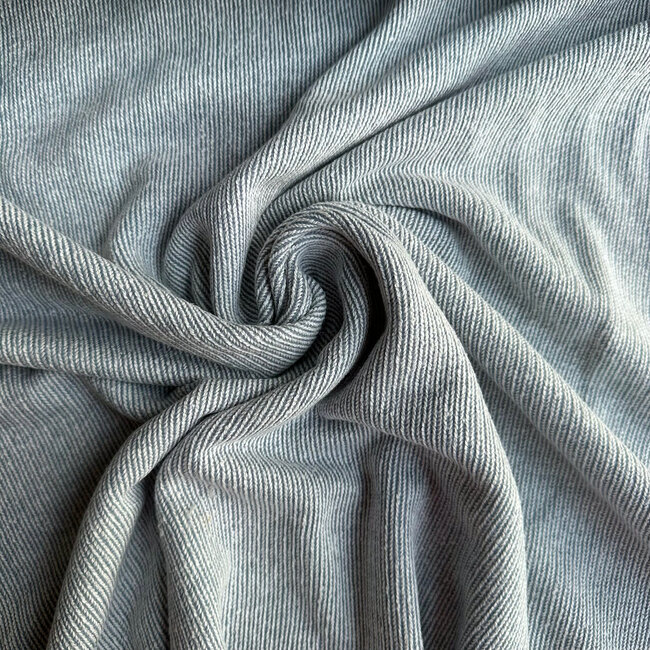 Light Cotton Knit - wit/blauw