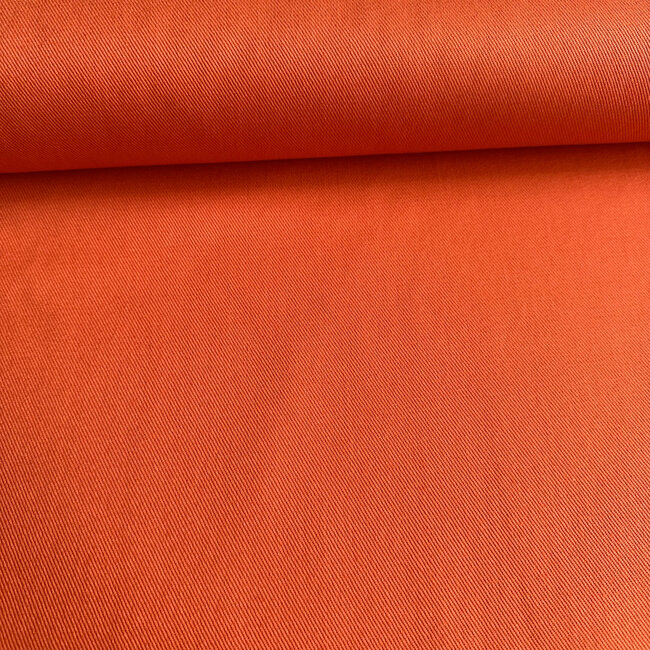 Canvas gabardine twill - koraal oranje