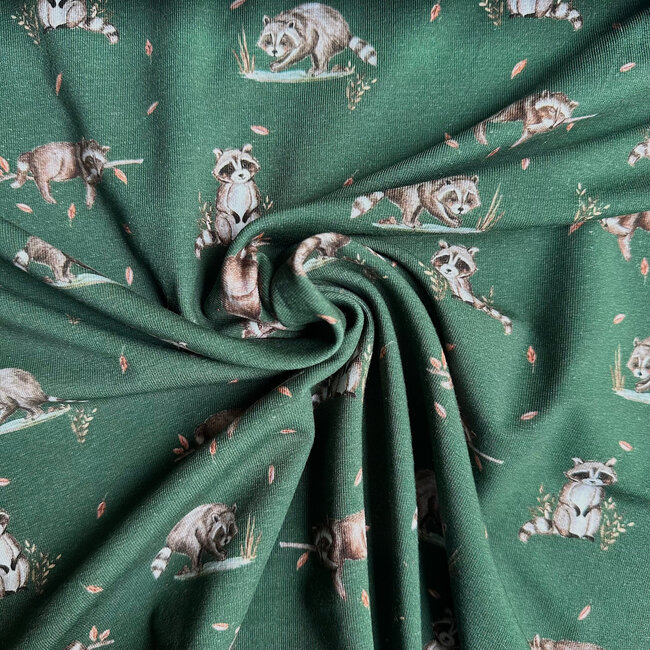 Tricot wasberen - donkergroen