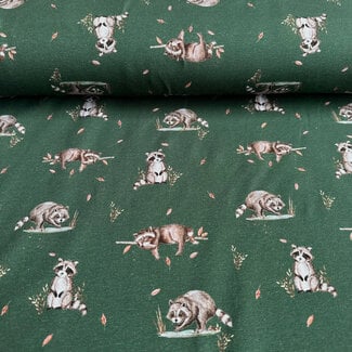 Tricot wasberen - donkergroen