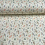 Ribbed tricot - leafs light yellow