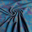 French Terry - oak leafs dark blue