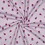 Ribbed tricot - flowers lilac