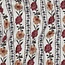 Ribbed tricot - striped flowers digital