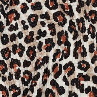 Fibre Mood Wafel Katoen leopard