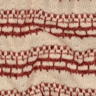 Jacquard stripes Knit - burgundy