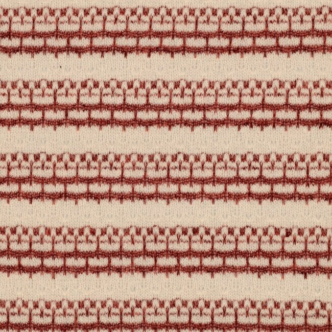 Jacquard stripes Knit - burgundy
