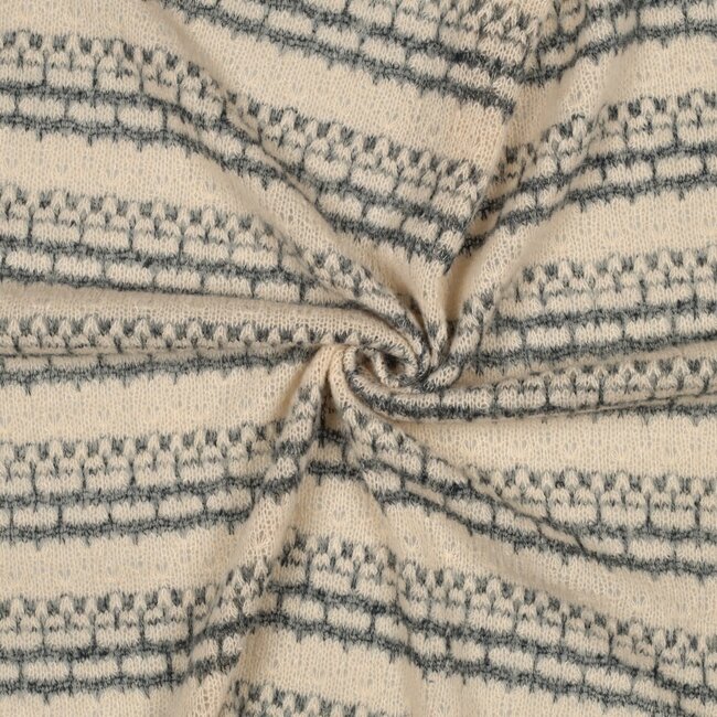 Jacquard stripes Knit - grey