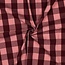 Cotton Poplin - checks salmon / burgundy