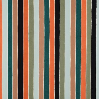 Cotton Poplin - stripes multi green