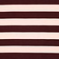 De Stoffenkamer Soft Sweater wide horizontal stripes - pink/burgundy