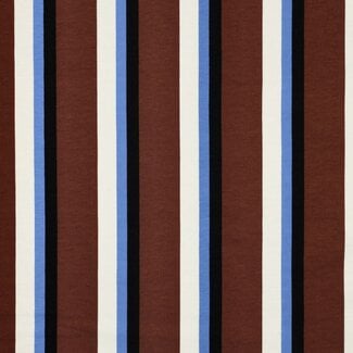 De Stoffenkamer Soft Sweater vertical stripes - brown